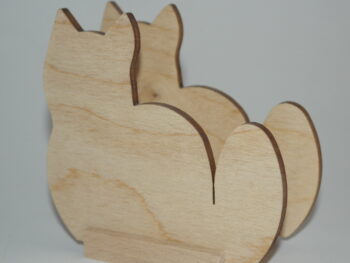 Portatovagliolo legno artigianale sagoma gatto