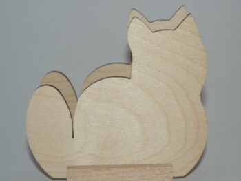 Portatovagliolo legno artigianale sagoma gatto
