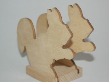 Portatovagliolo legno artigianale sagoma scoiattolo