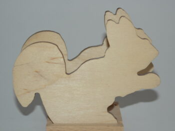 Portatovagliolo legno artigianale sagoma scoiattolo
