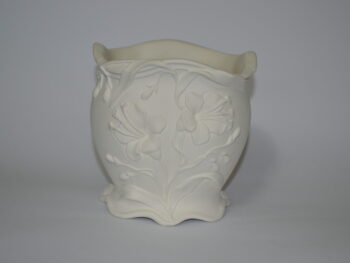 portavaso liberty in terracotta bianca da decorare