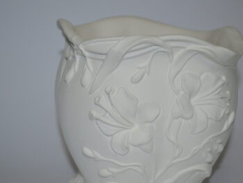 portavaso liberty in terracotta bianca da decorare