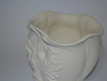 portavaso liberty in terracotta bianca da decorare