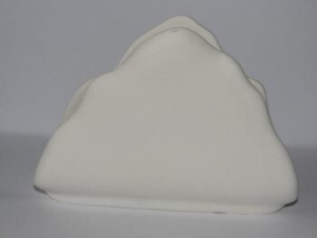 Portatovagliolo in terracotta bianca