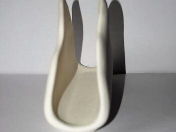 Portatovagliolo in terracotta bianca