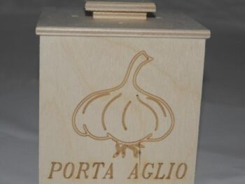 Porta aglio legno