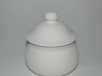 Contenitore in terracotta bianca da decorare