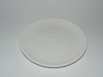 Piatto liscio in terracotta bianca da decorare