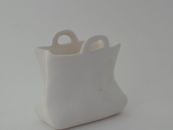 Busta shopper in terracotta bianca da decorare