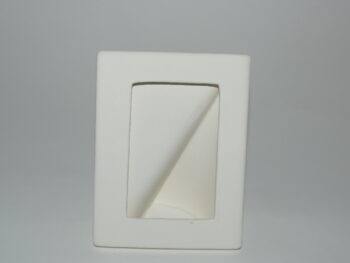 Cornice portafotografia in terracotta bianca cm 15 x 12