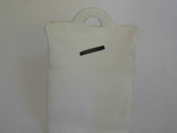 Salvadanaio in terracotta bianca da decorare