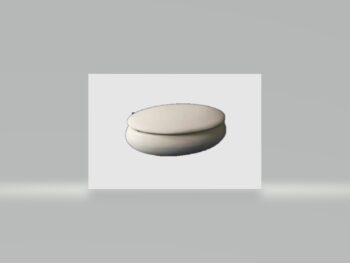 Scatola in terracotta bianca da decorare ovale