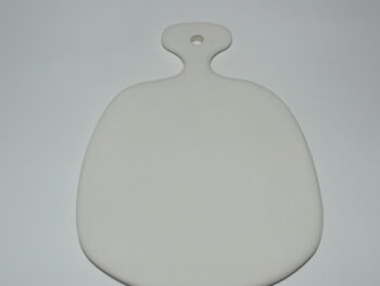 Poggiapentola in terracotta bianca con manico