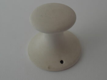 Pomello attaccapanni in terracotta bianca da decorare