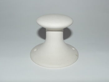 Pomello attaccapanni in terracotta bianca da decorare