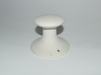 Pomello attaccapanni in terracotta bianca da decorare