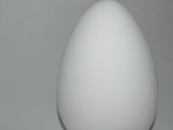 Uovo di pasqua in terracotta bianca