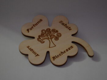 Sagoma quadrifoglio legno