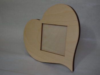 Portafoto cuore in legno