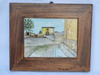 Mattonella dipinta artigianale