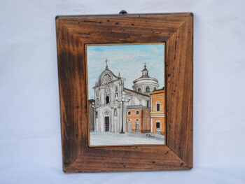 Mattonella ceramica dipinta