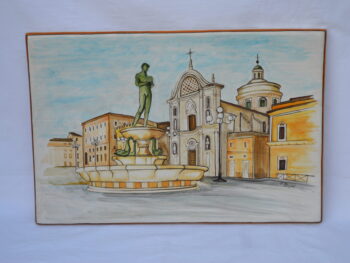 Mattonella ceramica dipinta