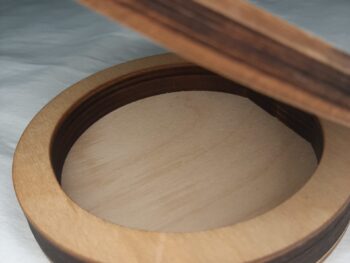 Scatola legno rotonda