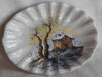Piatto conchiglia in ceramica