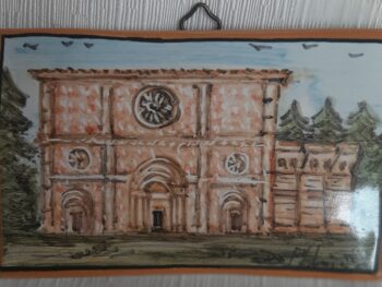 Mattone in ceramica dipinto