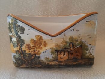 Portaposta in ceramica dipinto