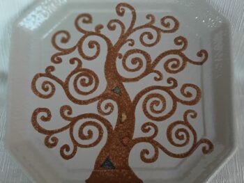 Piatto ottagonale in ceramica