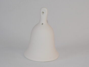 Campanella in terracotta  bianca  con manico