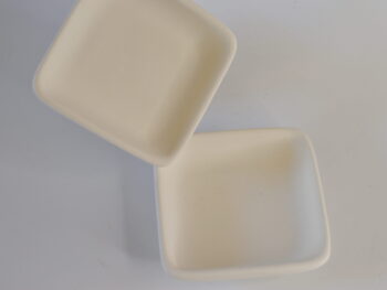 Ciotola quadrata in terracotta bianca cm 10x10x2,5