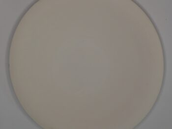 Piatto piano rovesciato in terracotta bianca da decorare cm 20