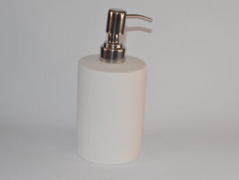 Erogatore con dispenser in terracotta bianca da decorare cm 11,5 x diametro cm 8