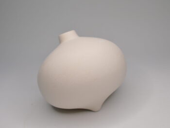 Palla in terracotta bianca da decorare forma cipolla cm 8