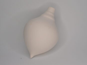 Palla in terracotta bianca da decorare forma goccia cm 7,5