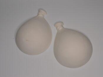 Palloncino a meta' in terracotta bianca da decorare cm 12x9