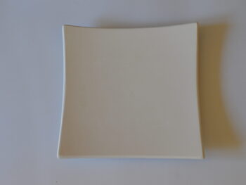 Piatto quadrato sushi in terracotta bianca da decorare