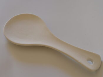 Poggiamestolo in terracotta bianca da decorare cm 23