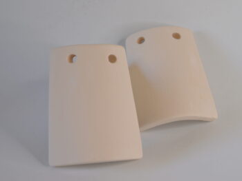 Tegola in terracotta bianca da decorare base larga cm 9x7