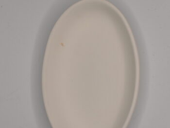 Ciotola ciotolino ovale in terracotta bianca cm 15x10x3,5