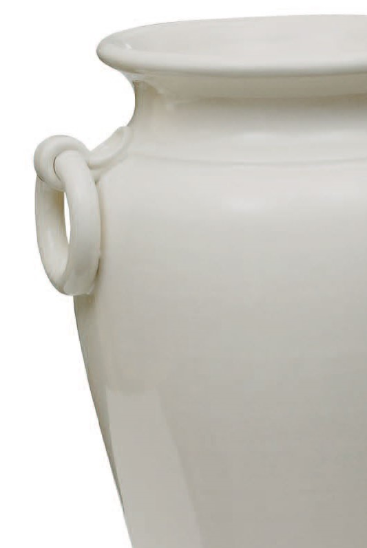 Vaso portaombrelli in ceramica bianco