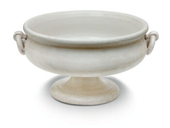 Fruttiera con manici in ceramica