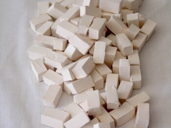 Confezione 20 pezzi Mattoncino in terracotta bianca spesso artigianale