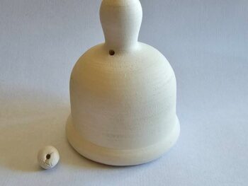 Campanella in terracotta bianca cm 6