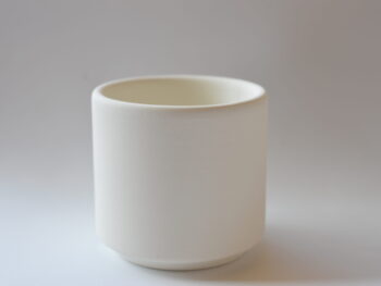 Bicchiere in terracotta bianca da decorare cm 7,5 x 8 artigianale