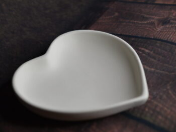 Ciotola terracotta bianca forma cuore