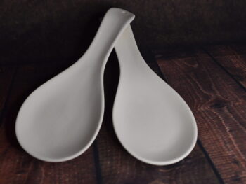 Poggiamestolo terracotta bianca