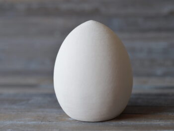 Uovo in terracotta bianca da decorare